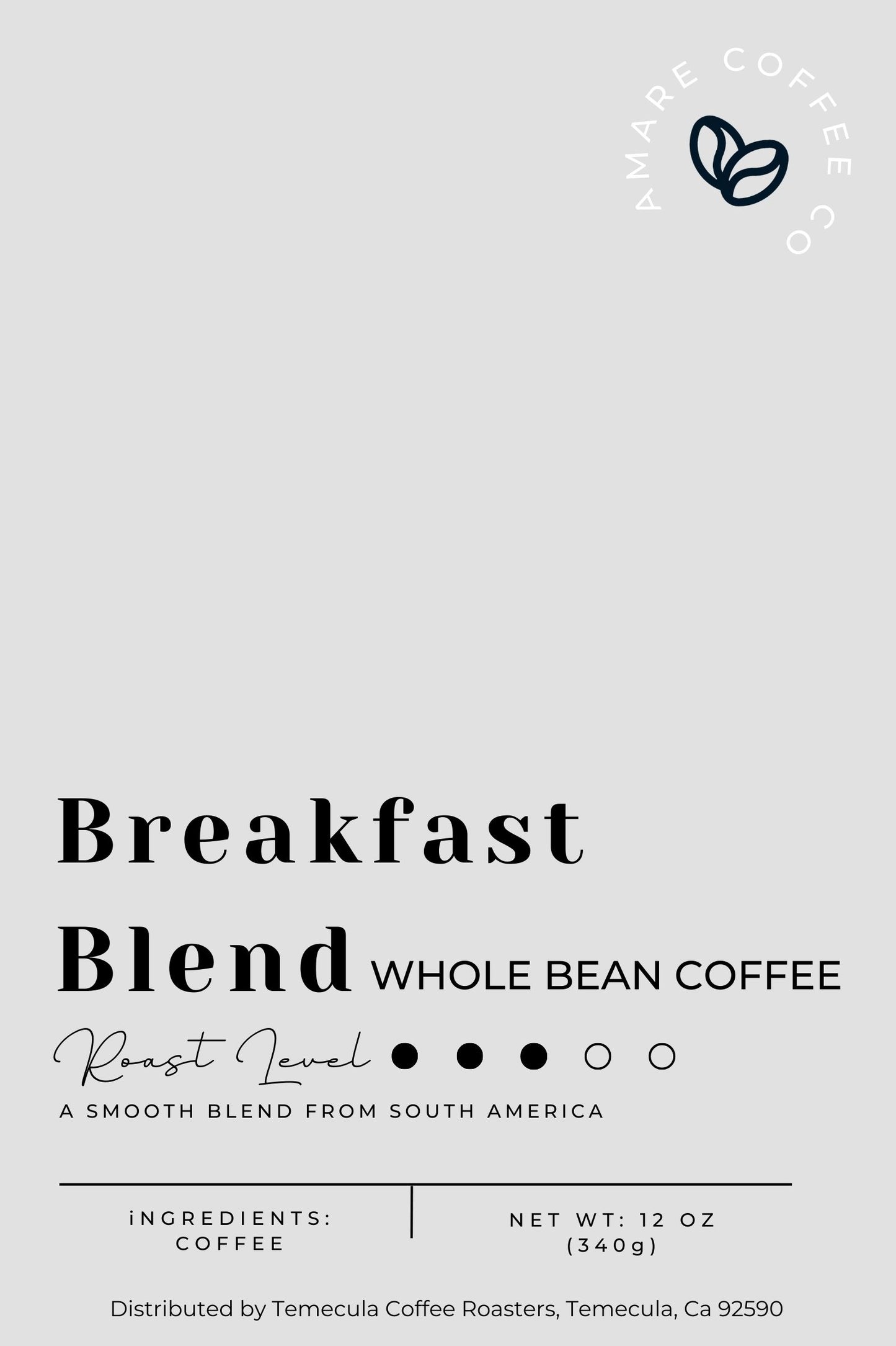 Breakfast Blend Amare Coffee 