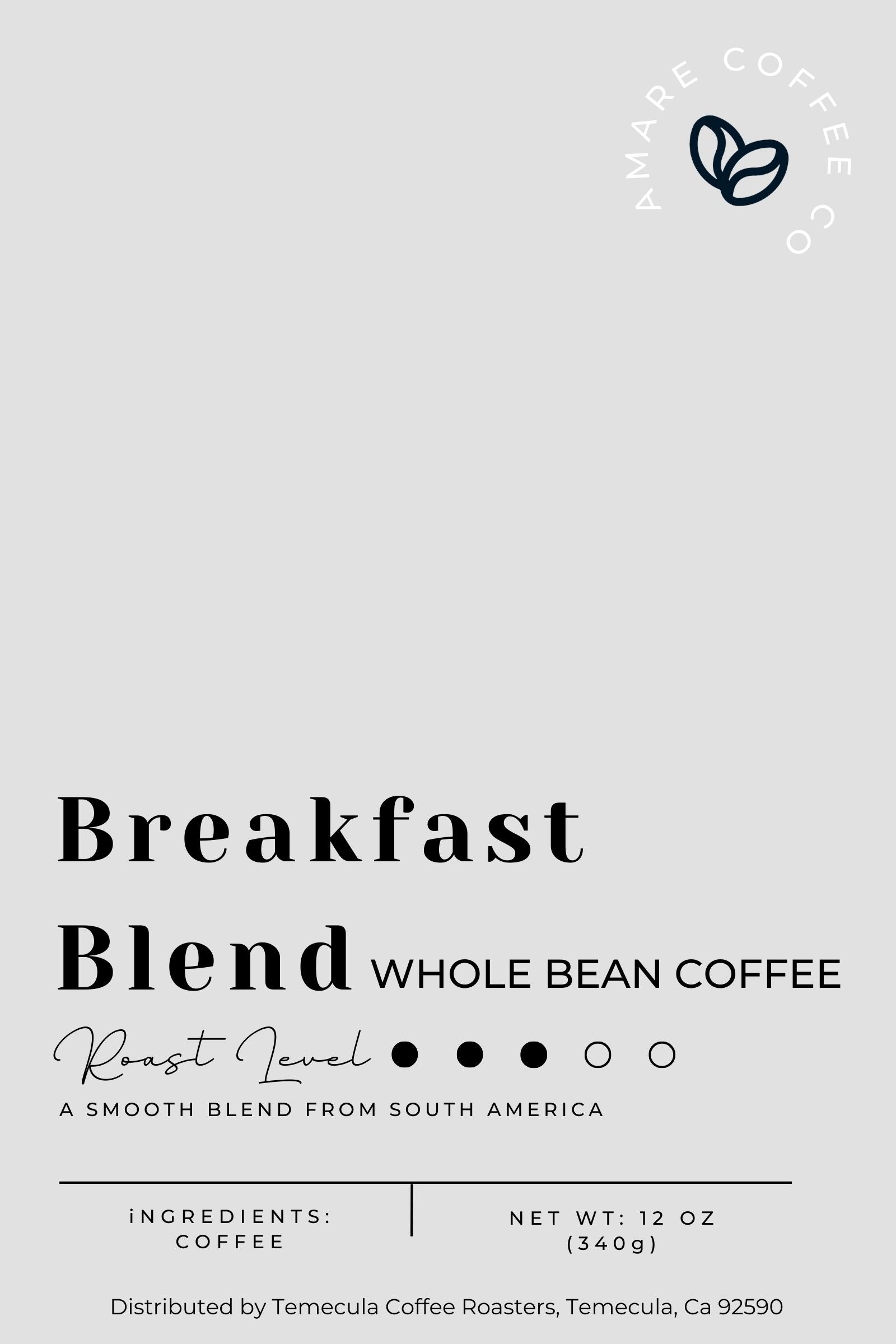 Breakfast Blend Amare Coffee 