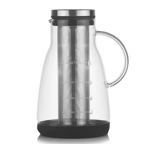 Cold brew coffee pitcher.  Cold brew maker.  Removable infuser coffee. Best cold brew maker.
